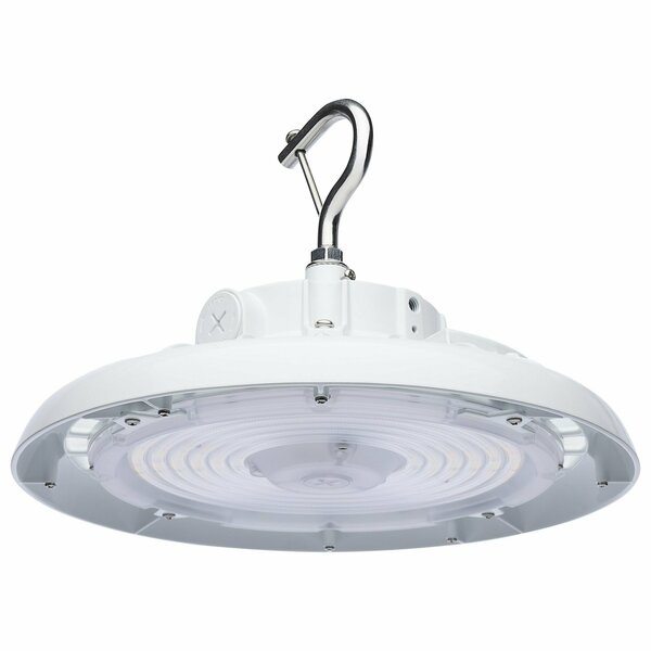 Nuvo Wattage 80W/100W/120W and CCT Selectable 3K/4K/5K LED UFO High Bay, 120-347 Volt, White Finish 65/812